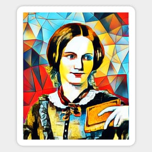 Charlotte Bronte Abstract Portrait | Charlotte Brontë Abstract Artwork 15 Magnet